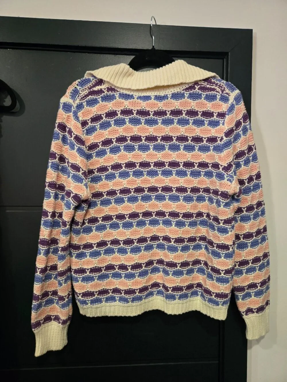 Find me now mermaid polo multicolor buttons XL/XXL Anthropologie euc